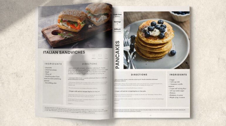 Canva cookbook template